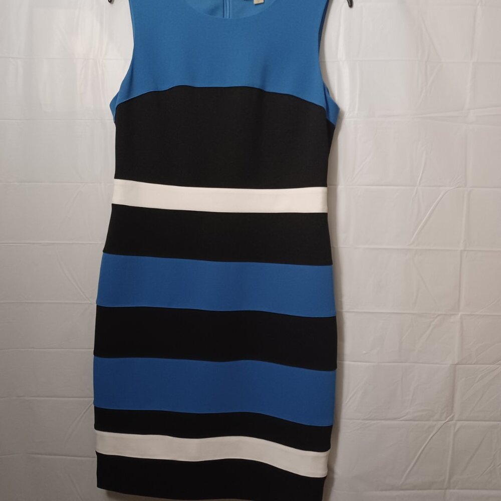 TOMMY HILFIGER STRIPED SLEEVELESS SHEATH DRESS SIZE 10 - Picture 5 of 15